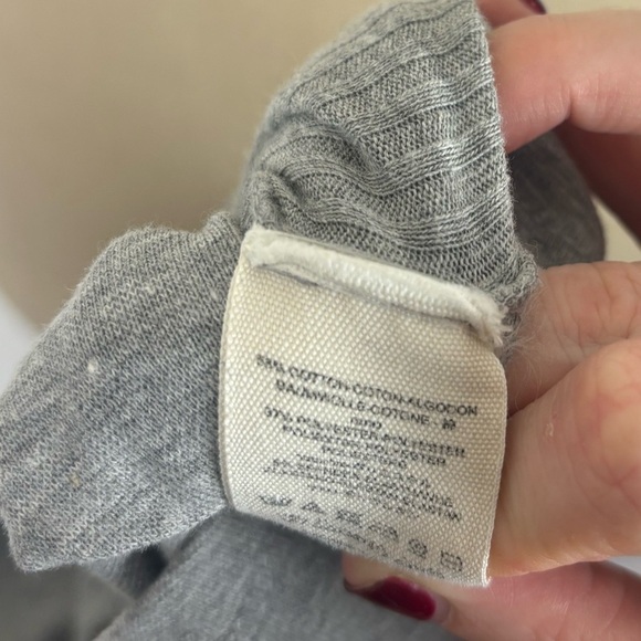 Free People Long Sleeve Top Gray Lace Up M - Picture 6 of 6